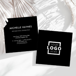 Cartão De Visita Quadrado Personalizar logotipo da empresa moderna corporaçã