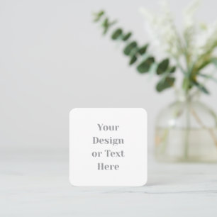 Cartão De Visita Quadrado Personalizável Seu Design ou Texto Aqui Personaliz