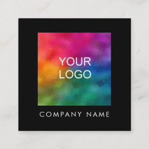 Cartão De Visita Quadrado Personalize o logotipo da sua empresa Modelo moder