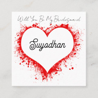 Cartão De Visita Quadrado Personalized Business Card Heart Shape design