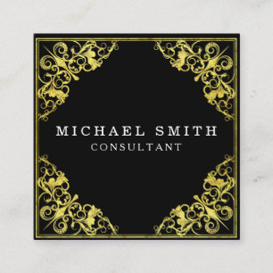 Cartão De Visita Quadrado Personalized Custom Minimalist Modern QR Code Logo