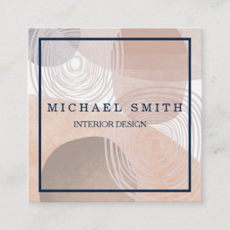 Cartão De Visita Quadrado Personalized Custom Minimalist Modern QR Code Logo