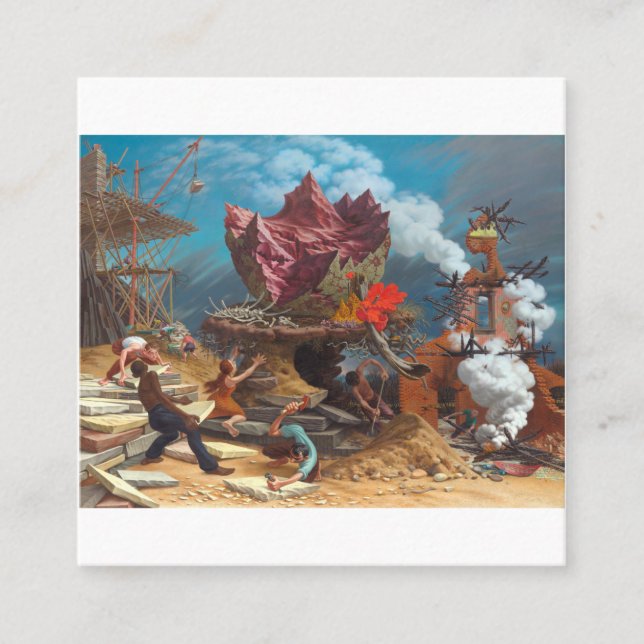 Cartão De Visita Quadrado Peter Blume - A Rocha (Frente)