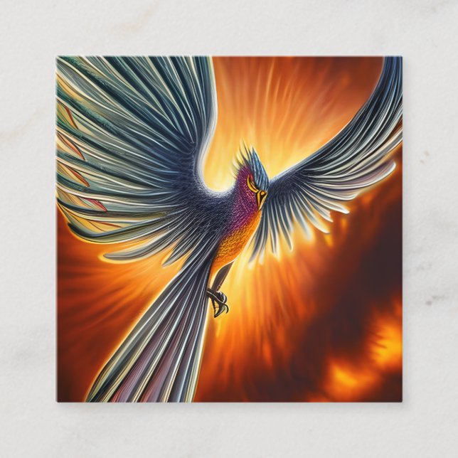 Cartão De Visita Quadrado Phoenix (Frente)