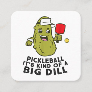 Cartão De Visita Quadrado Pickleball É um tipo de pílula grande