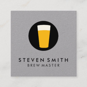 Cartão De Visita Quadrado Pinta do logotipo da cerveja