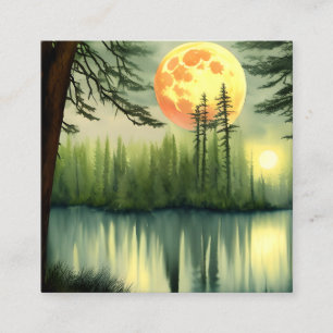 Cartão De Visita Quadrado Pintura a óleo absolutamente espantosa de um Cheio