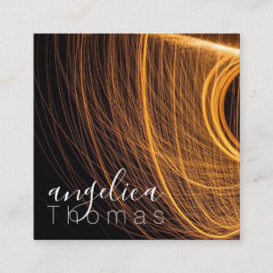Cartão De Visita Quadrado Pintura abstrato Light Expressivo