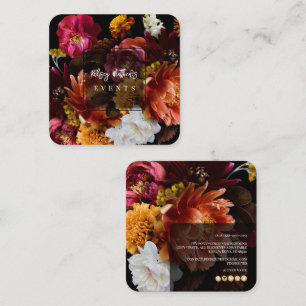 Cartão De Visita Quadrado PixDezines Flores Botânicas Mal-humoradas Ranuncul