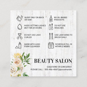 Cartão De Visita Quadrado Placa de Aterrissagem de primavera