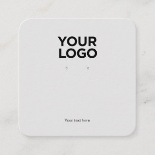 Cartão De Visita Quadrado Placa de exibição Cinza de logotipo comercial qu