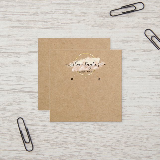 Cartão De Visita Quadrado Placa de exibição de arte caligráfica (Frente/Verso In Situ)