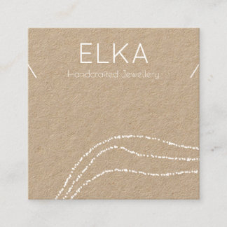 Cartão De Visita Quadrado Placa de Exibição de Colar Quadrada de Pontos Bran