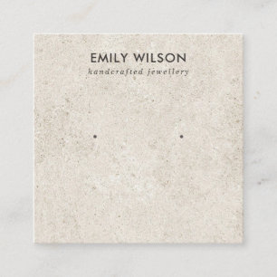 CARTÃO DE VISITA QUADRADO PLACA DE EXIBIÇÃO DE EXIBIÇÃO BRANCA DE STUCCO STU