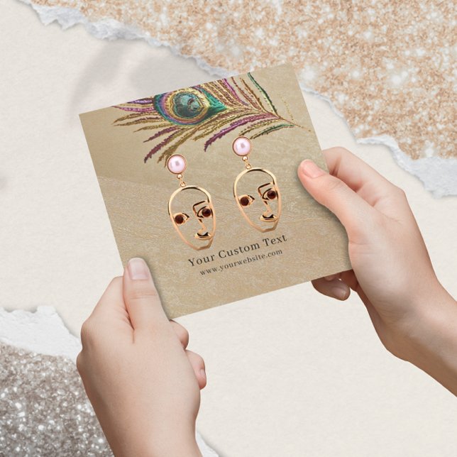 Cartão De Visita Quadrado Placa de exibição de gravação ・ Patilha de bordado (Criador carregado)