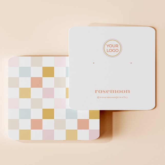 Cartão De Visita Quadrado Placa de exibição de gravação verificada (Criador carregado)