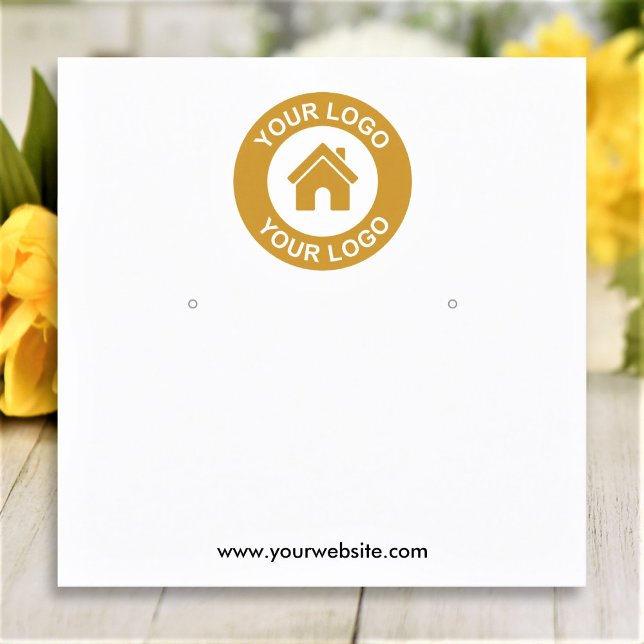 Cartão De Visita Quadrado Placa de exibição de joalharia personalizada simpl (Criador carregado)