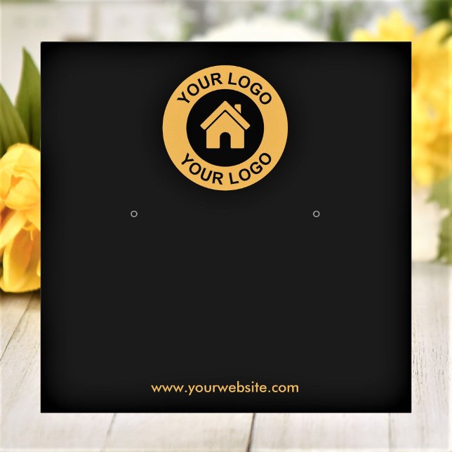 Cartão De Visita Quadrado Placa de exibição de joalharia personalizada simpl (Criador carregado)