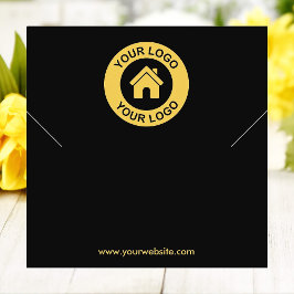 Cartão De Visita Quadrado Placa de exibição de marca de colar de logotipo pe