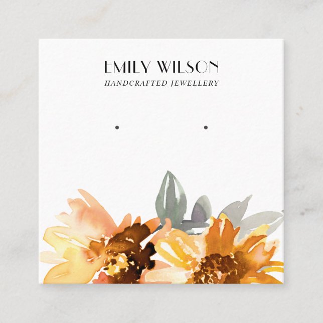 CARTÃO DE VISITA QUADRADO PLACA DE EXIBIÇÃO DE OUVIDO DO ESTUDO DE OUVIDO DO (Frente)