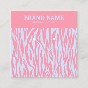 Cartão De Visita Quadrado Placa de Exibição de Raios Modernos, Puros, Rosa