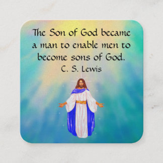 Cartão De Visita Quadrado Placa de Trato do Evangelho