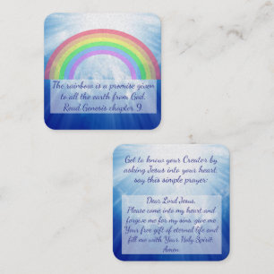 Cartão De Visita Quadrado Placa de Trato do Evangelho