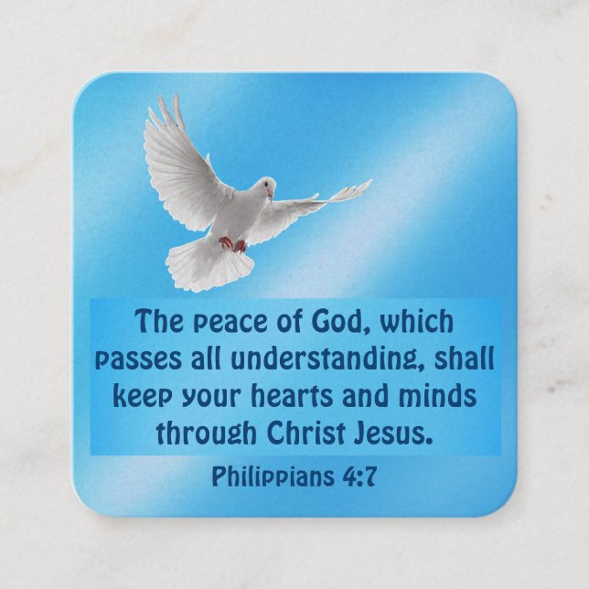 Cartão De Visita Quadrado Placa de Trato do Evangelho (Frente)