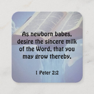 Cartão De Visita Quadrado Placa de Trato do Evangelho