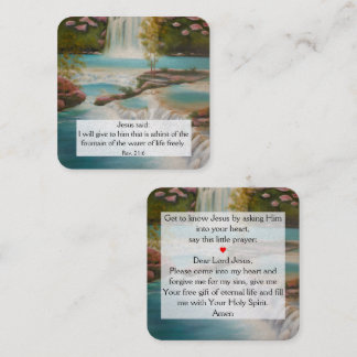 Cartão De Visita Quadrado Placa de Trato do Evangelho