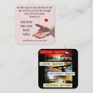 Cartão De Visita Quadrado Placa de Trato do Evangelho