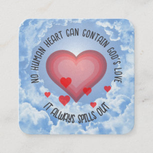 Cartão De Visita Quadrado Placa de Trato do Evangelho