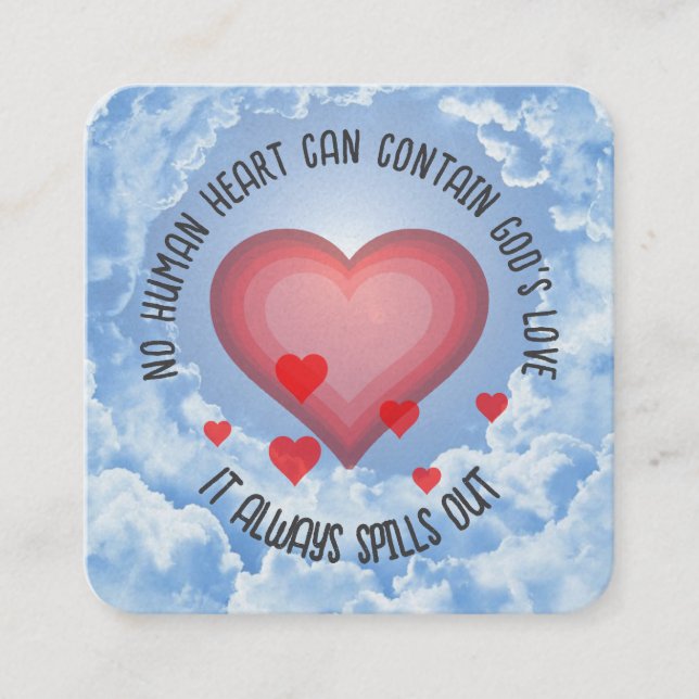 Cartão De Visita Quadrado Placa de Trato do Evangelho (Frente)