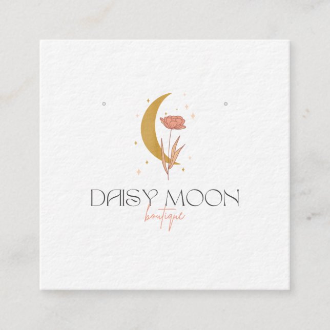 Cartão De Visita Quadrado Placa quadrada, 6,4 cm x 6,4 (Frente)