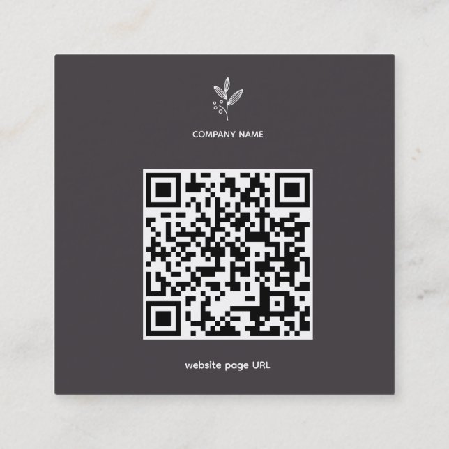 Cartão De Visita Quadrado Placas Comerciais de Domínio Nutricional (Verso)