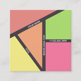 Cartão De Visita Quadrado Placas Comerciais de Domínio Nutricional