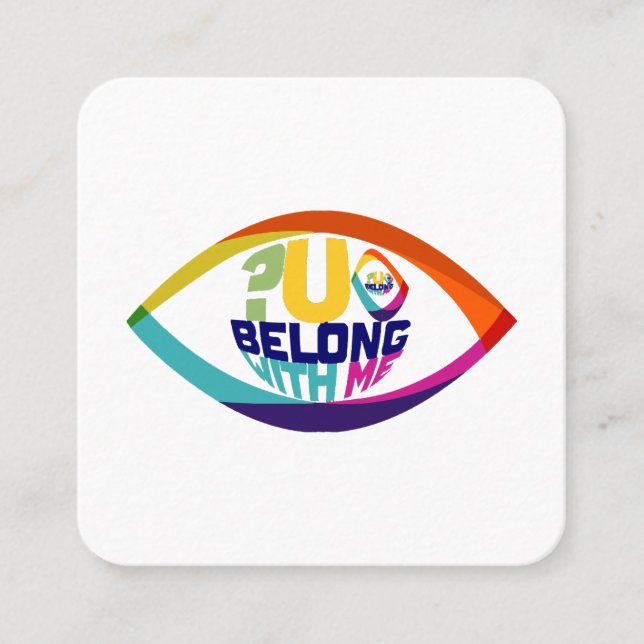 Cartão De Visita Quadrado Por que você não vê você pertencer a mim? (Frente)