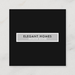 Cartão De Visita Quadrado Praça profissional moderna minimalista