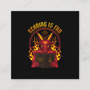 Cartão De Visita Quadrado Prêmio Satânico de Caprino Pagão