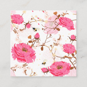 Cartão De Visita Quadrado primavera