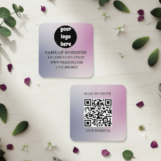 Cartão De Visita Quadrado “Professional Custom Business Cards – Personalized