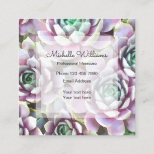 Cartão De Visita Quadrado Profissional da massagem