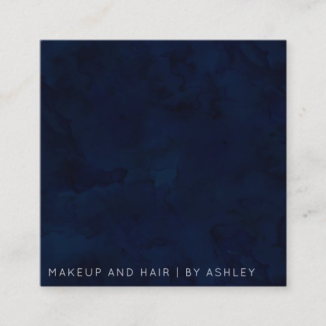 Cartão De Visita Quadrado Profissional moderno da composição da aguarela dos (Frente)