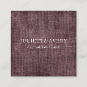 Cartão De Visita Quadrado Profissional Russo de Textura de Vinho Roxo