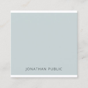 Cartão De Visita Quadrado Profissional simples elegante moderno do verde