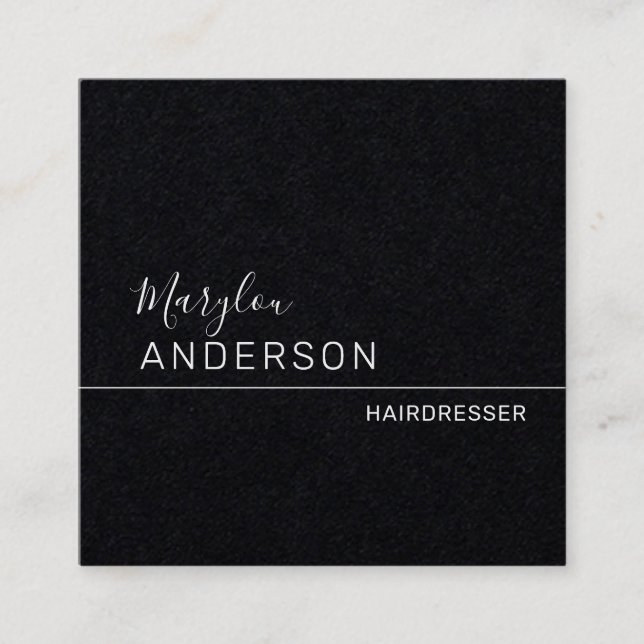 Cartão De Visita Quadrado Profissional - UNISEX Premium (Frente)