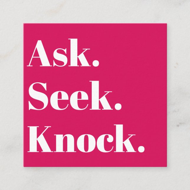 Cartão De Visita Quadrado Promocional de código QR da Church Business Red (Frente)