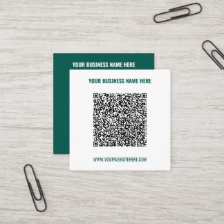 Cartão De Visita Quadrado Promotional Your QR Code Business Cards Example