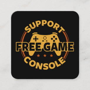 Cartão De Visita Quadrado Protesto de Jogo de Console de Gamer Engraçado
