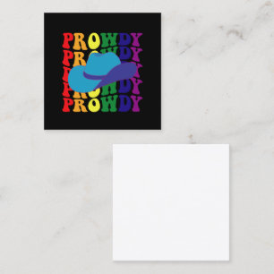 Cartão De Visita Quadrado Prowdy Rodeo Cumprida Vaqueiro Vaqueira LGBTQ Ocid